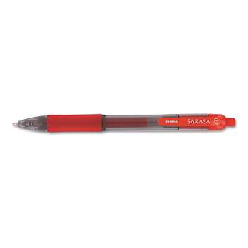 Zebra Sarasa Retractable Gel Pen Red Ink Medium Dozen 46830