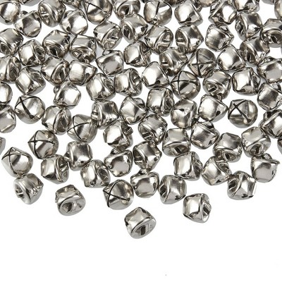 Jingle Bells - 200-Count Craft Silver Bells, Christmas Sleigh Bells for Wreath, Holiday Home Decoration, DIY Art Crafts, Silver Metal, 0.5x0.5x0.5