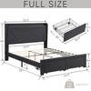 Full Size Bed Frame With 2 Storage Drawers, Headboard, Built-in USB Charging, Storage Shelf Upholstered Bed Frame, No Box Spring Needed Bed Frame - 3 of 4