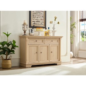 Okak Farmhouse Console Dressers with Drawers&Doors,Chest of Drawers for Bedroom,Living Room,Rustic Wooden Dresser Large Wall Cabinet - 1 of 4