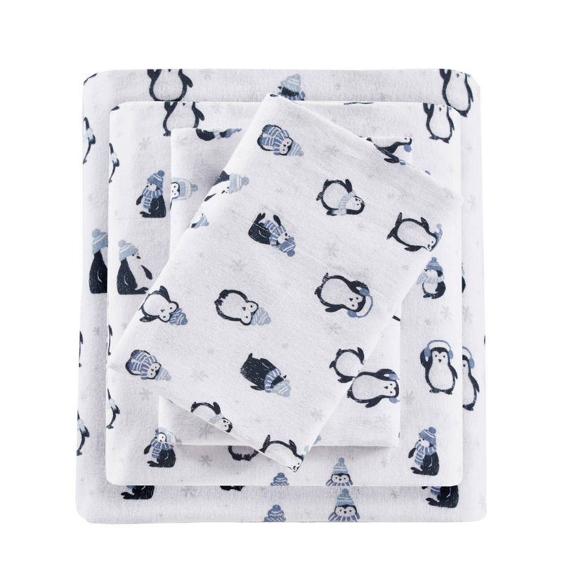 Printed Cotton Flannel Sheet Set, 1 of 6