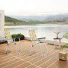 DOMETOUR Set of 2 Webbed Folding Beach Chairs, Outdoor Patio Lawn Foldable Chairs for Camping Fishing Yard Poolside BBQ - 2 of 4