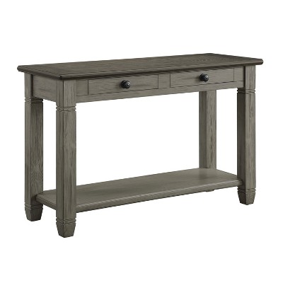 NicBex Antique Style Narrow Console Table with Storage,Entryway Table with 2 Drawers & Bottom Shelf,Foyer Table for Hallway,Living Room