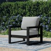 WestinTrends Montara Outdoor Modern HDPE Patio Club Chair with Waterproof Deep Seat Cushions - 2 of 4