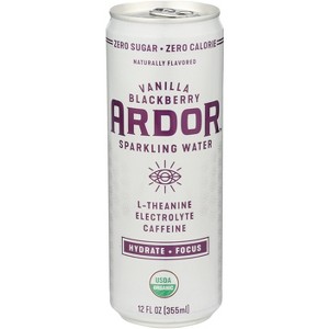 Ardor Organic Vanilla Blackberry Sparkling Water - Pack of 12 - 12 fl oz - 1 of 1