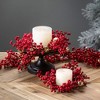 11.5"H Sullivans Berry And Bell Christmas Mini Wreath, Red - 3 of 3