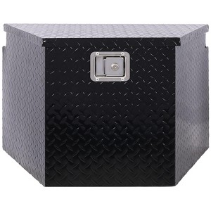 29 Inch Trailer Tongue Box, Waterproof HeavyDuty Aluminum Tool Box With Lock And Keys, 5 Bar Tread Wide Utility Toolbox - 1 of 4