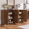 PexFix Modular Sideboard Cabinet with Storage Farmhouse Buffet Cabinet with Rattan Panels for Living Room Kitchen Dining Room Entryway - 4 of 4