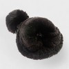 Canada Weather Gear Women's Cable Knit Beanie with Thermal Plush Lining and Faux Fur Pom - 3 of 4
