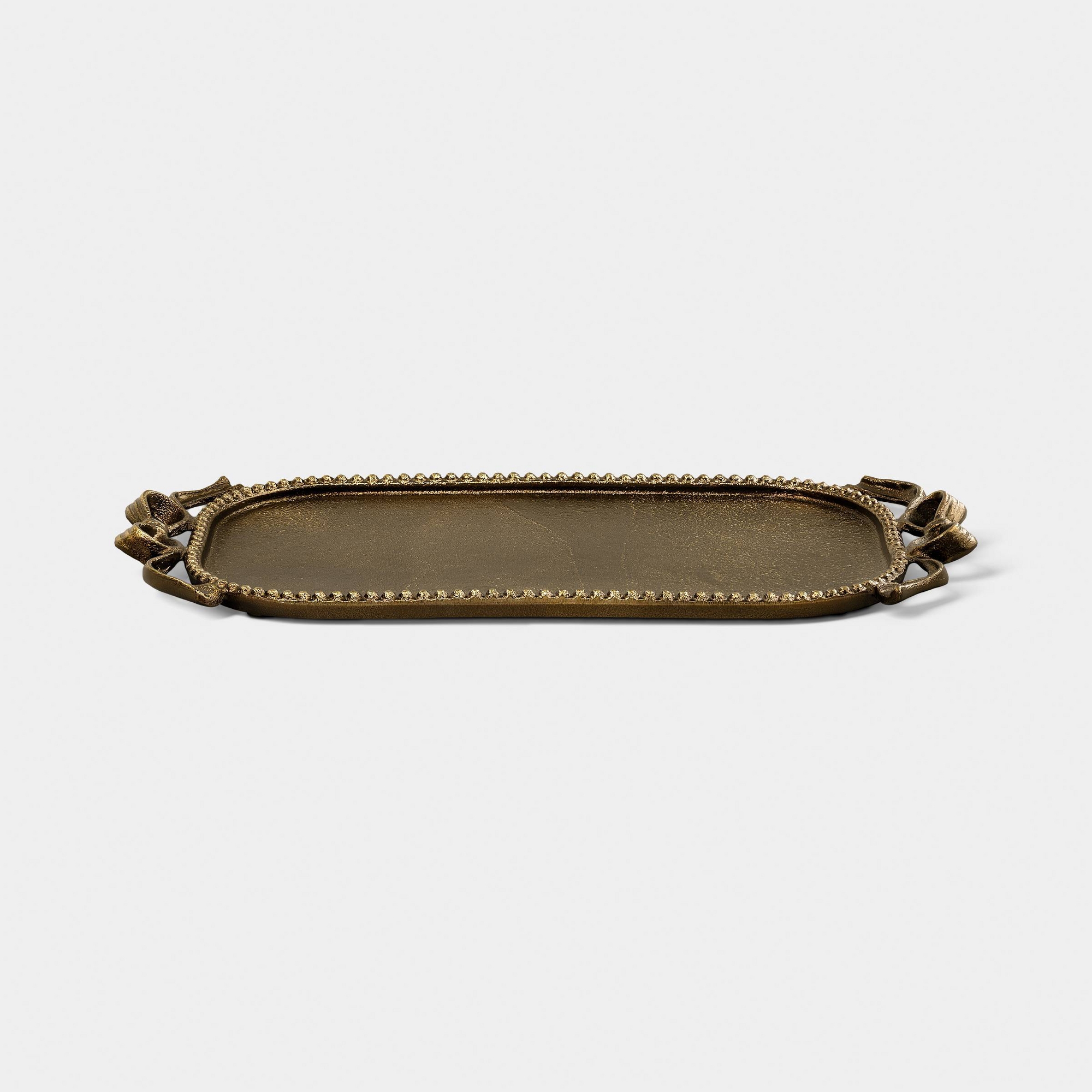 Antique Brass Bow Vanity Tray