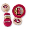 Baby Fanatic Wood Rattle 2 Pack - NFL San Francisco 49ers Baby Toy Set - 2 of 4