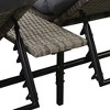 VidaXL Double Sun Lounger with Cushion Poly Rattan Gray - 4 of 4