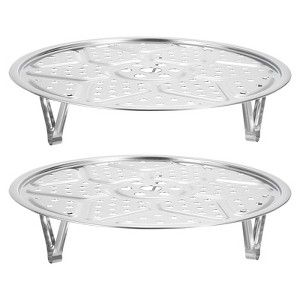 Unique Bargains Stainless Steel Heat Resistant Rust Resistant Steamer Rack with Stand - 1 of 4