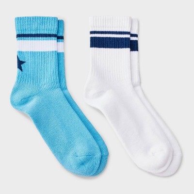 Women's Icon Cushioned Ribbed 2pk Mid Crew Socks - 4-10