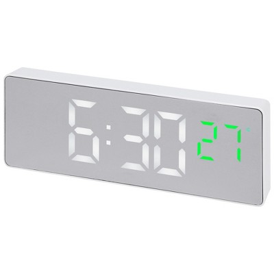 Unique Bargains Plastic Digital Corded Adjustable Accurate Dimmable Electric Alarm Clock 6.3 x 2.4 x 1 inch