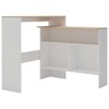 vidaXL Bar Table with 2 Table Tops White 51.2"x15.7"x47.2" - 2 of 4