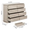 6/8 Drawer Dressers for Bedroom, Chest of Drawers with Deep Drawers, Large Double Dresser for Closet with Wide Top, Horizontal Wooden Dresser - 2 of 4