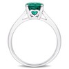 EVERLY JEWELRY | Sterling Silver 1 1/7 ct TGW Created Emerald Solitaire Ring - 4 of 4