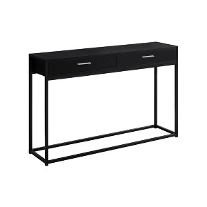 Modern Laminate Console Table with 2 Drawers & Black Metal Frame for Entryway, Living Room & Bedroom - 1 of 4
