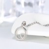 Circle Heart Pendant Necklace for Women Sterling Silver Cz Ginger Lyne Collection - 3 of 4