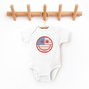 The Juniper Shop Flag Smiley Face Baby Bodysuit - 1 of 2