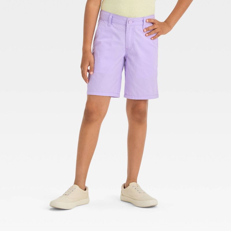Boys' Flat Front 'At the Knee' Chino Shorts - Cat & Jack™, 1 of 5