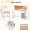 Safstar Kids Study Desk and Chair Set Wooden Children Writing Table w/ Shelves & Drawer - 2 of 4