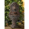 Royal Lion Acanthus 50" High Large Italian Indoor Outdoor Decor Faux Stone Floor Fountain with Light LED Outside Garden Patio - 2 of 4