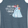 Women's - Disney - Full Of Christmas Cheer Cinderella Graphic Racerback Tank - 2 of 4