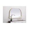 Elegant Lighting Metal Frame Arch Mirror 39x24 Inch in Brass - 3 of 4
