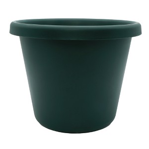 The HC Companies 14 Inch Round Classic Planter - Plastic Plant Pot for Indoor Outdoor Plants Flowers Herbs, Evergreen - 1 of 2