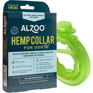 ALZOO Premium Hemp 2-in-1 Mobility & Calming Collar for Dogs, Helps Support Mobility & A Healthy Response to Stress for Up to 4 Weeks, Waterproof - 1 of 4