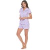 Casual Nights Women's Rayon Printed Short Sleeve Capri Pajama Set - 2 of 4