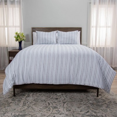 Rizzy Home 3pc Queen Blackberry Grove Striped Comforter Set Blue