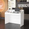 FUFU&GAGA Modern Reception Desk -Sleek Office Counter with Privacy Panel Secretary Desks - 2 of 4