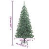 vidaXL Artificial Christmas Tree with Snow Flock Design, Lifelike Green PET Tips, Sturdy Metal Stand, Indoor and Outdoor Suitable - 4 of 4