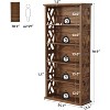 Tribesigns 70.9"Wooden Bookshelf, 5-Shelf Bookshelves for Living Room, Bedroom, Kitchen, Home Office, Vintage Openwork Design, Rustic Brown - 2 of 4