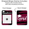 Big Dot of Happiness Maroon Grad - Best is Yet to Come - Bingo Cards and Markers - Burgundy Graduation Party Shaped Bingo Game - Set of 18 - 3 of 4