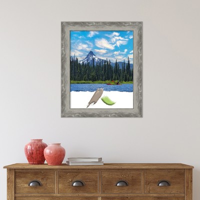 Waveline Silver Narrow Polystyrene Wall Picture Frame 18x22