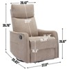TIRAMISUBEST 3-Mode Fabric Heated Massage Manual Recliner Swivel Rocker Reclines Up to 155 Degrees and Features 8 Vibration Nodes - 4 of 4