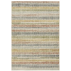 Bryant Distressed Striped Indoor Area Rug Ivory - Captiv8e Designs - 1 of 4