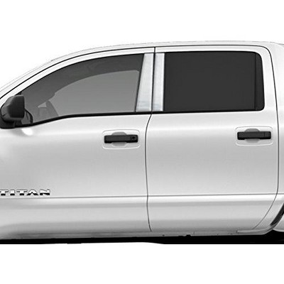 QAA is Compatible with 2016-2020 Nissan Titan 4 Piece Stainless Pillar Post Trim PP16523