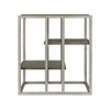 Vynxaria Contemporary Metal Frame Wood End Table with Shelf, Toasted Acacia Finish, 22"W x 24"D x 24"H - 4 of 4