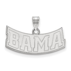 Black Bow Jewelry 10k White Gold Alabama Crimson Tide NCAA Small Pendant - 1 of 3