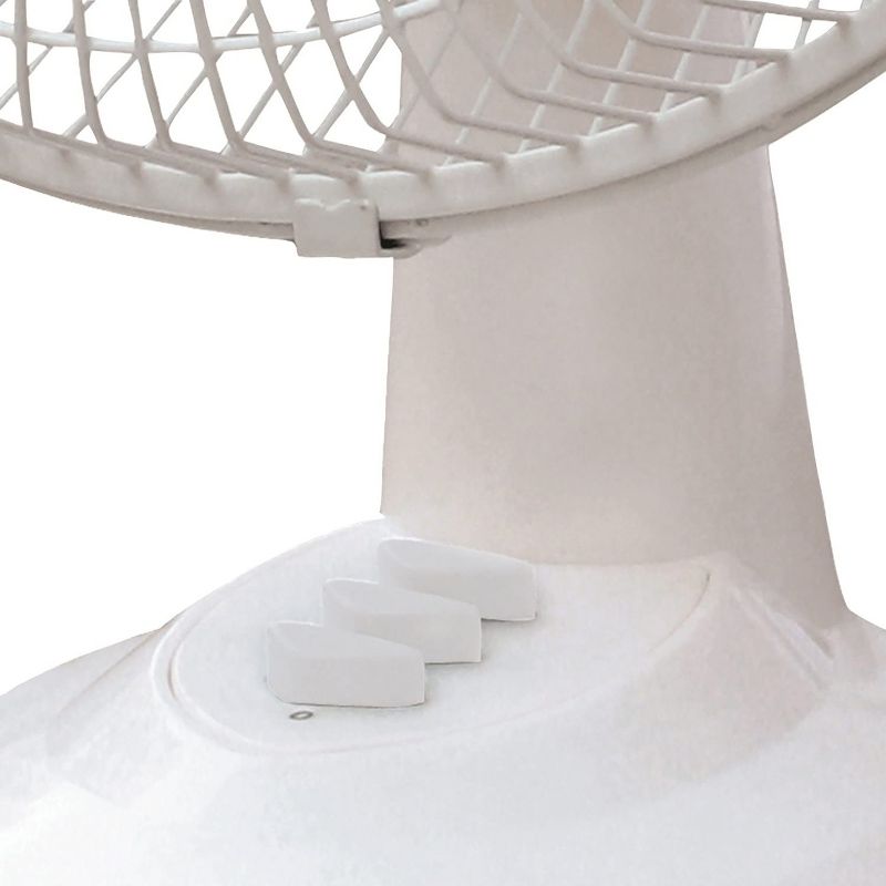 Kool Zone Oscillating Desk Fan in White, 2 of 5