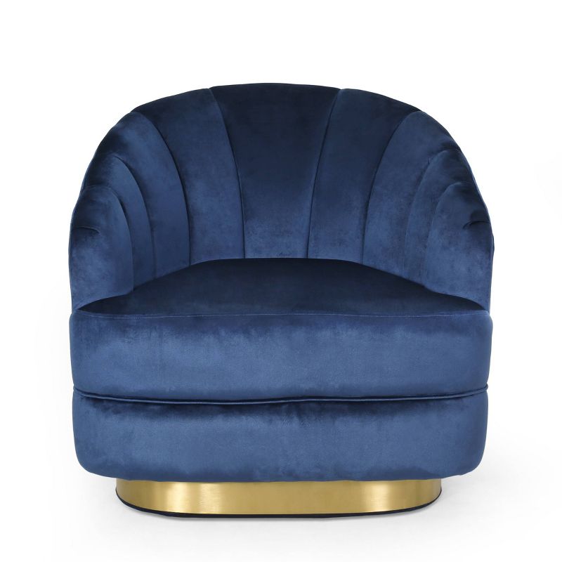 Condit Modern Glam Channel Stitch Velvet Club Chair - Christopher Knight Home, 1 of 8