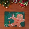 Unique Bargains Christmas Place Mats Linen Brown Green 13"x17.7" 2 Pcs - 2 of 4