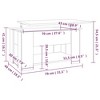 vidaXL Coffee Table Smoked Oak 31.1"x19.3"x16.1" Engineered Wood - 3 of 4