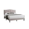Royal Hampton Full Bed, Light Brown Burlap Upholstery, Padded Headboard - 2 of 4