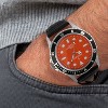 Peugeot Men's 42mm Sport Bezel Watch with Orange Dial and Canvas Strap - 4 of 4
